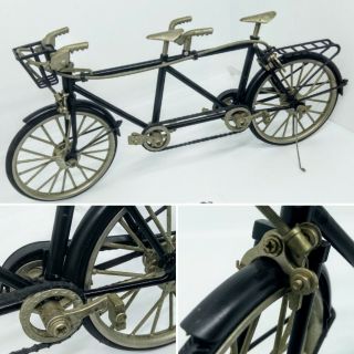 27cm Collectable Vintage Diecast Model Tandem Bicycle Brakes Pedals Etc