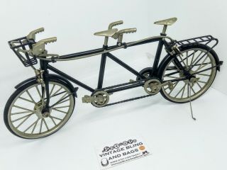 27cm Collectable Vintage diecast Model Tandem Bicycle brakes Pedals etc 2