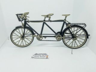 27cm Collectable Vintage diecast Model Tandem Bicycle brakes Pedals etc 3