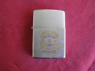 Zippo Lighter 1972 Flint Michigan Police Department