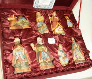 De Brekht Nostalgic Nativity Wood Carved Set Of 8 52611 2009