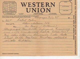 4 Western Union (marlene Dietrich Personal Telegram) 3 - 1935 1 - 1971