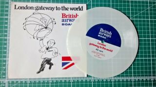 1970s British Airways Boac 45 Rpm Plastic Record 