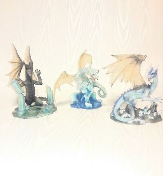 T.  Chi Dragons Of Dragony Rintew - Retaw - Clonum Hand - Painted Dragon Figurines