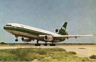 Airline Issue Postcard Pia Dc10