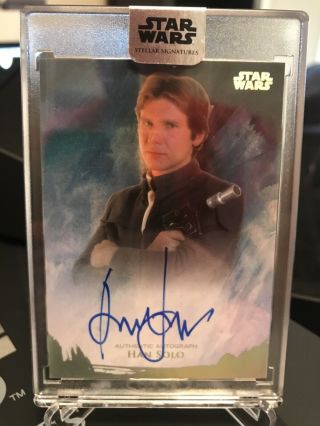 Harrison Ford Han Solo 2018 Topps Star Wars Stellar Signatures Autograph 16/40