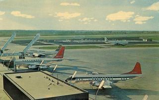 Airport Postcard Chicago Northwest Electra