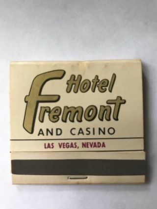 Matchbook Hotel Fremont And Casino Las Vegas Nevada Vintage Travel Souvenir