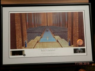 Star Wars Rebel Ceremony Ralph Mcquarrie Sighned Lithograph