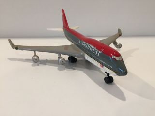 Vintage Northwest Airlines Jet Plane Plastic Desk Model - Lights And Sounds