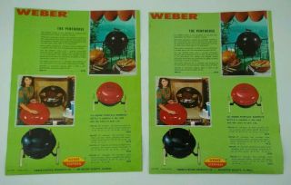 3 Vintage Weber Stephen 1972 Covered Barbecue Kettles Grill Brochure Catalogs 3