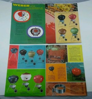 3 Vintage Weber Stephen 1972 Covered Barbecue Kettles Grill Brochure Catalogs 4