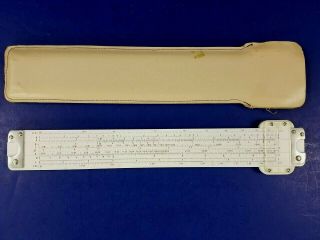 Vintage Acu - Math Slide Ruler Stick No 1311 Decimal Drafting Tool With Case