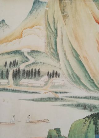 FINE CHINESE HAND PAINTED PAINTING SCROLL with a book.  It has been published. 6