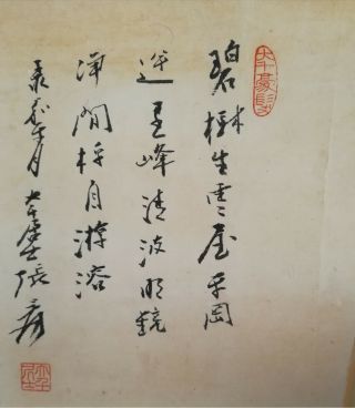 FINE CHINESE HAND PAINTED PAINTING SCROLL with a book.  It has been published. 9