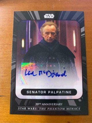 2019 Topps Star Wars On Demand Ian Mcdiarmid Auto Signed Senator Palpatine