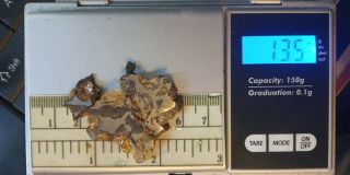 Imilac Meteorite,  Chile,  pallasite complete slice 13.  5 grams 8