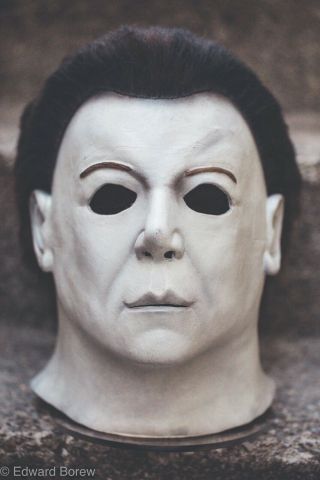 Myers Mask Halloween H8 Resurrection Collectors 148 2002 Cinema Secrets Myers