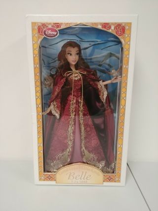 Disney Store Beauty And The Beast Winter Belle 17 " Doll Le 5000 Nib