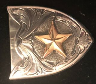 Vogt Sterling Silver/Gold 1 1/2 inch THE PECOS GOLD STAR 4 piece 2