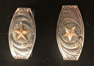 Vogt Sterling Silver/Gold 1 1/2 inch THE PECOS GOLD STAR 4 piece 8
