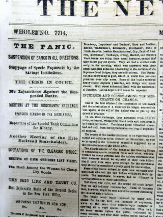 4 1857 Newspapers The Panic Of 1857 Great Financial Disaster Causes Banks 2 Fail