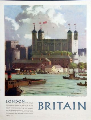 British Travel Poster By Sir Norman Wilkinson