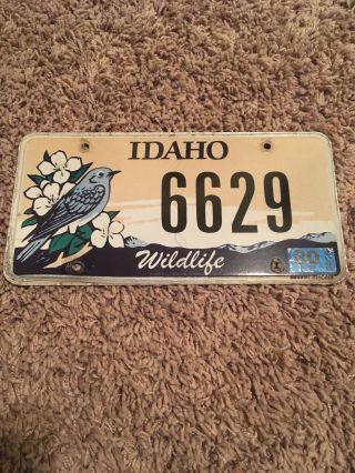 Idaho Wildlife Bluebird License Plate