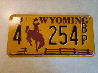 1983 Wyoming License Plate