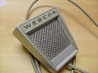 Vintage Webcor Art Deco Metal Hand Held Microphone From Reel To Reel Ep2821 - 1b