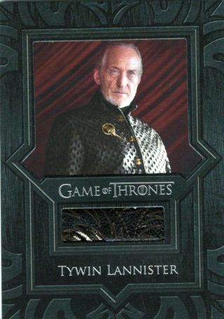 Game Of Thrones Valyrian Steel - Relic Card Vr5 Piece Of Tywin Lannister Jacket