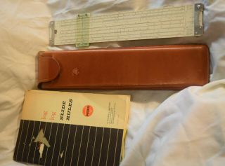 To - 036 1960 Pickett & Eckel Model N 3 - T Power Log Slide Rule W/leather Case Book
