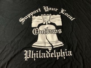 Outlaws Mc Support T Shirt Xxl Motorcycle Club 1 Er Philadelphia Biker