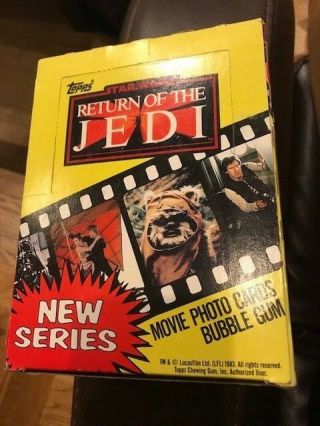 Star Wars 1983 Return Of The Jedi Movie Photo Wax Cards With Gum Box,  Series 2