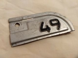 - 1949 California Licence Plate Registration Tab/tag - Ford - Buick - Chevy