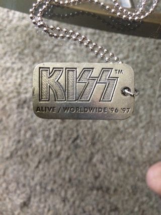 Kiss 1996 Belt Buckle And Dog Tags Unusused 3