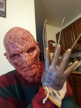 Darkride Freddy Krueger Part 4v2 Silicone Mask.  And Sleeve