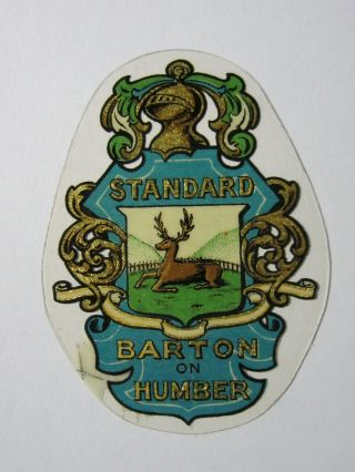 107 Standard Barton On Humber Vintage Bicycle Decal Head Transfer Badge