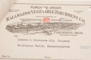 1934 Lamson Goodnow Kalamazoo Vegetable Parchment Co MI Ephemera L151D 2