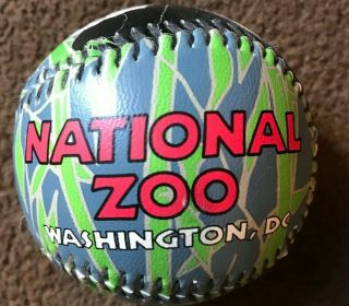 Vintage Usa Souvenir Colorful Baseball Washington Dc National Zoo Giant Pandas