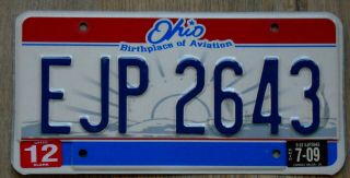 Ohio Birthplace Of Aviation Wright Brothers Clark County License Plate Ejp 2643