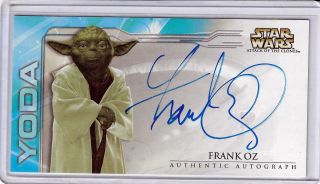 Star Wars Attack Of The Clones Widevision Autograph Frank Oz As Yoda Auto Skc