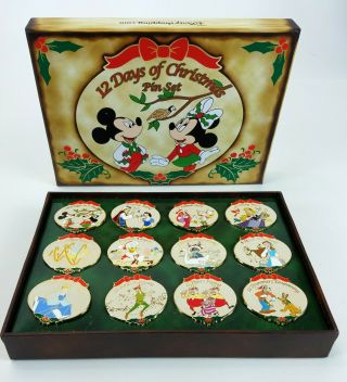 Disney 2008 Le 300 The 12 Days Of Christmas Boxed World Of Disney Pin Set