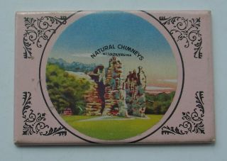 Vintage Advertising Souvenir Pocket Mirror Natural Chimneys Mt Solon Va