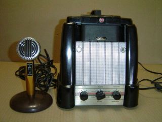 Antique Rca Mi - 12875 Magnetic Wire Recorder With Astatic Microphone
