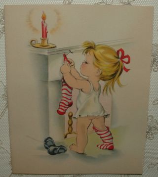 - Little Girl Hangs Stocking - 1940 
