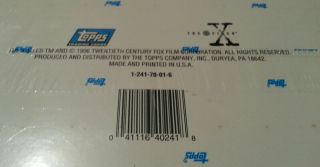 THE X FILES 1996 Topps Season 2 Trading Cards BOX 2