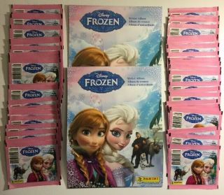 Panini Disney Frozen Sticker Album W/10 Stickers (x 2),  50 Packs Of Stickers