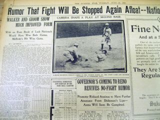 8 1910 Newspapers W Preview Boxing Match Negro Jack Johnson Vs James Jeffries