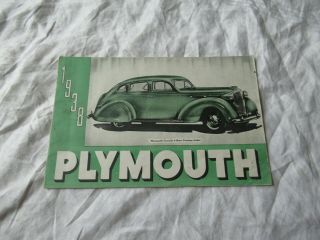 1938 Plymouth Car Brochure
